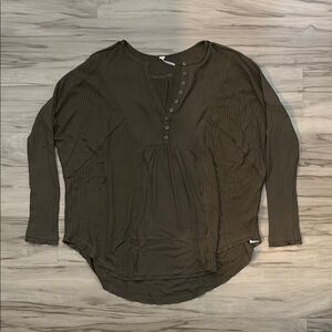 Free People Leo Henley- Olive Green